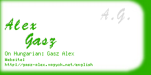 alex gasz business card